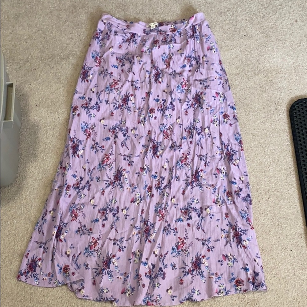 Lilac floral maxi skirt